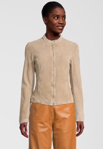 Goosecraft Between-Season Jacket 'ANNA' in Beige: front