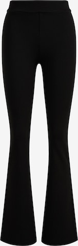 WE Fashion Flared Trousers in Black: front