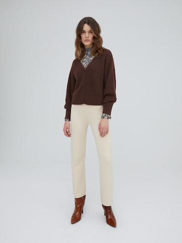 EDITED Knit cardigan 'Ronja' in Brown