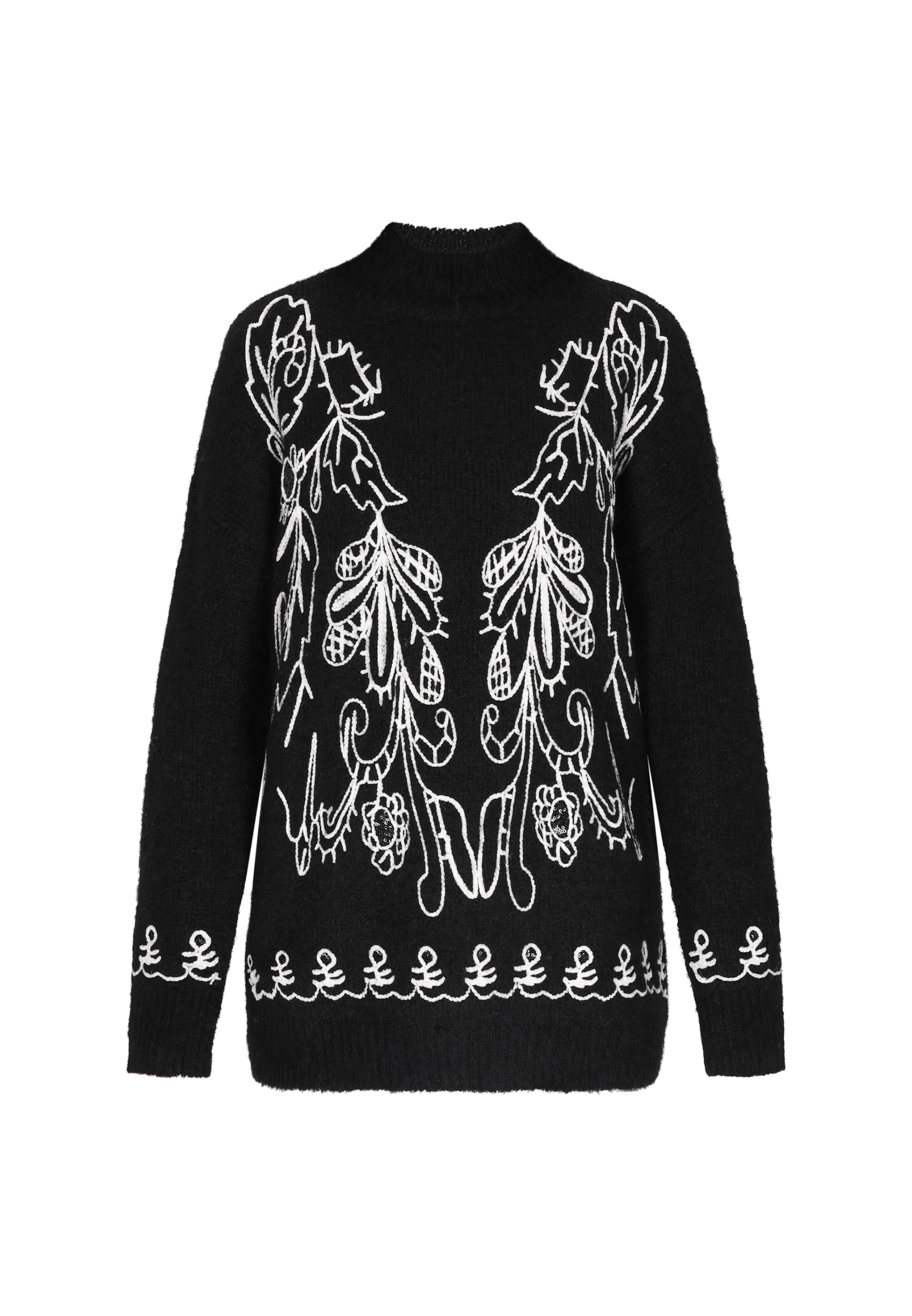 usha FESTIVAL Υπερμέγεθες πουλόβερ σε μαύρο: μπροστά