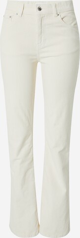 Gina Tricot Flared Jeans in Wit: voorkant