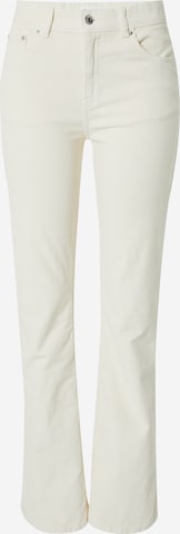 Gina Tricot Rozkloszowany krój Jeansy w kolorze biały: przód