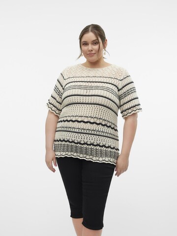 Vero Moda Curve Pullover 'MINOU' i hvid: forside