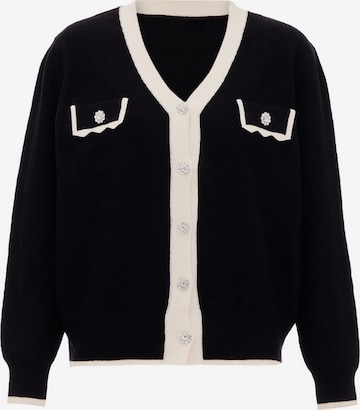 carato Knit Cardigan in Black: front