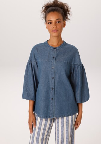 Aniston CASUAL Blouse in Blue: front