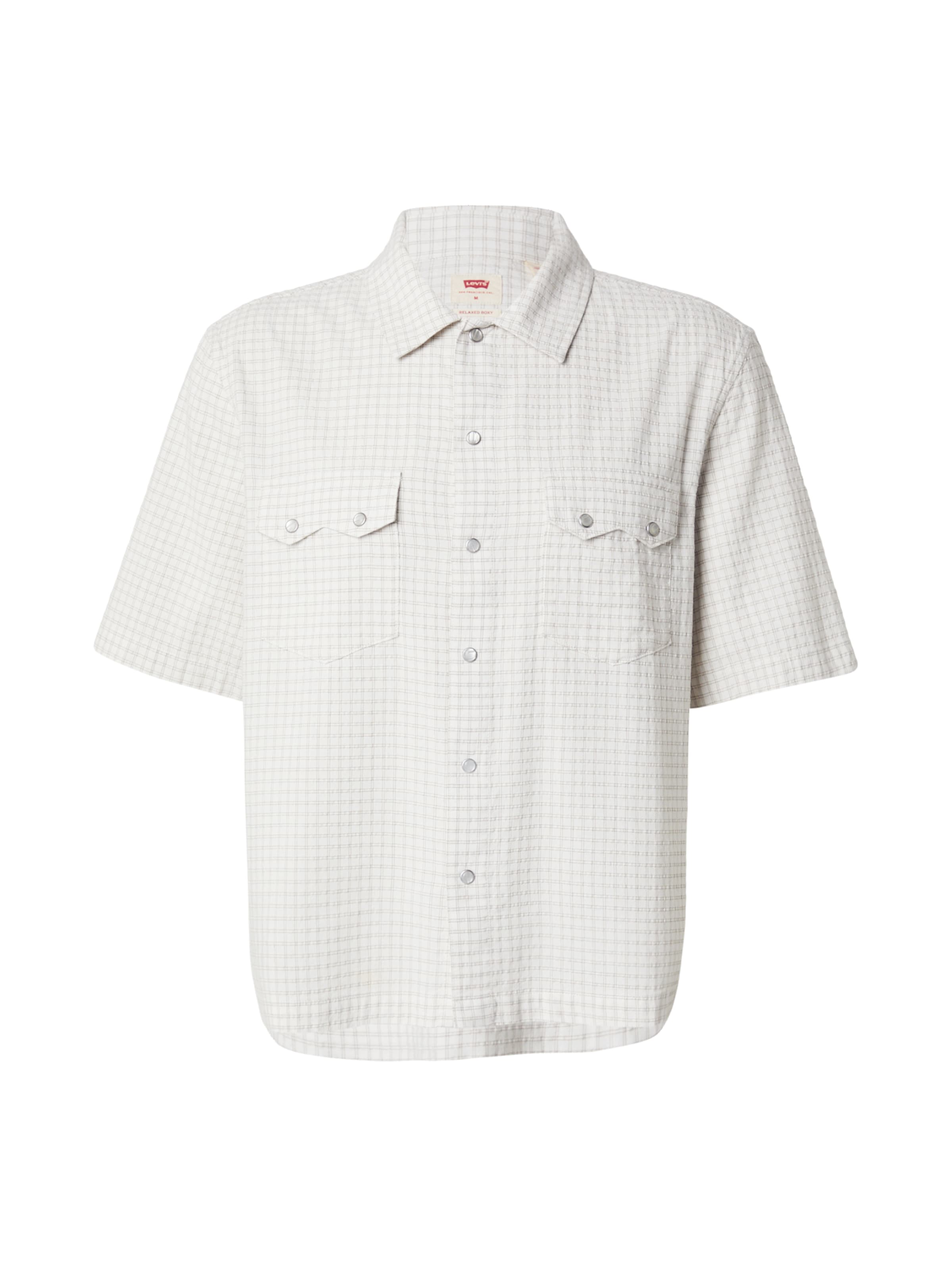 Comfort fit Camicia 'Short Sleeve Boxy Western Shirt' di LEVI'S ® in bianco: frontale