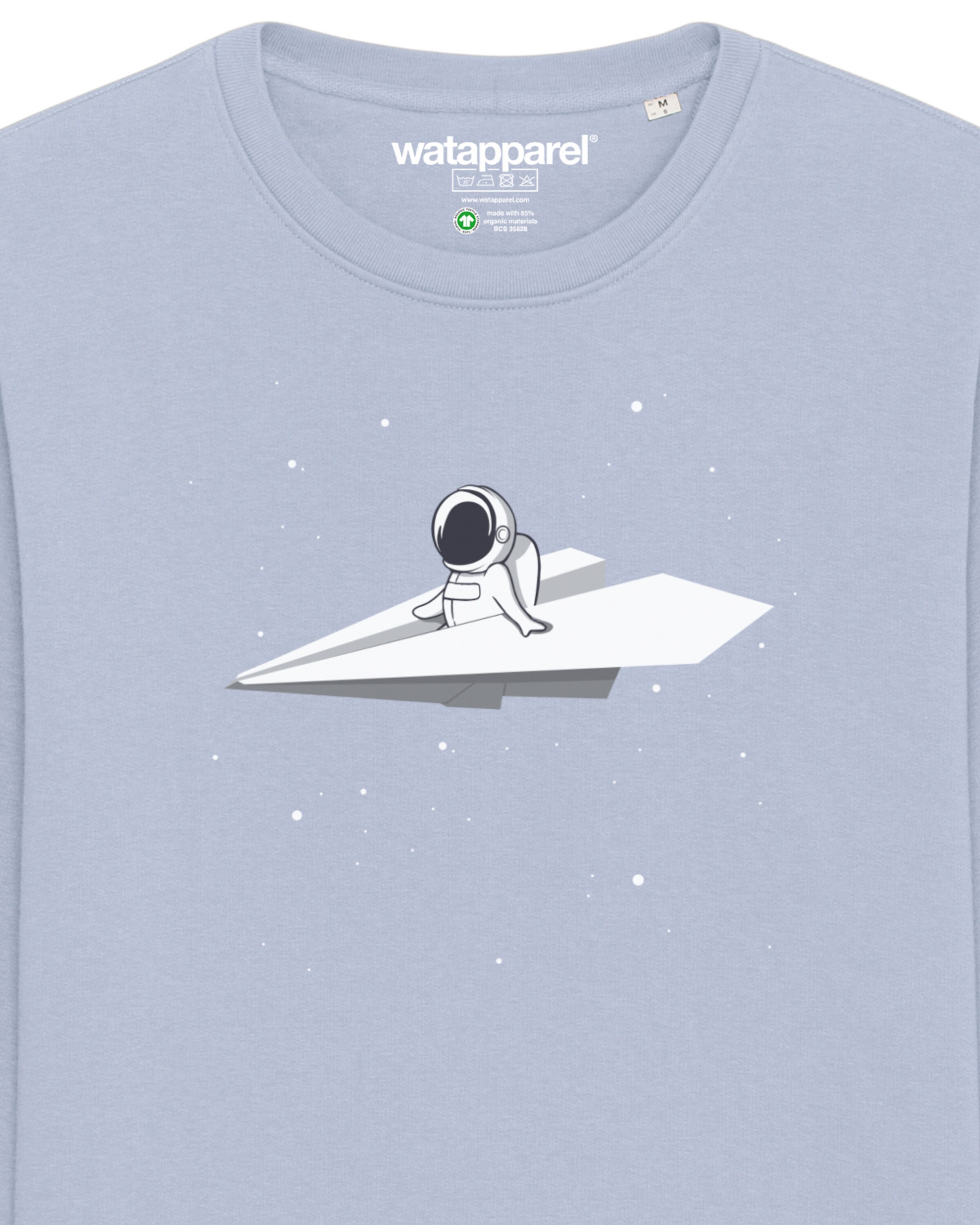 Sweat-shirt ' Fly me to the moon ' Watapparel en bleu