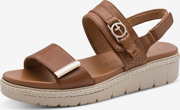 Tamaris Sandalen met riem in Bruin: voorkant
