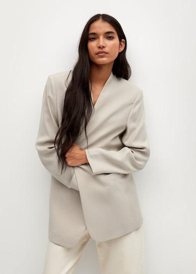 MANGO Blazer in nude, Modelansicht