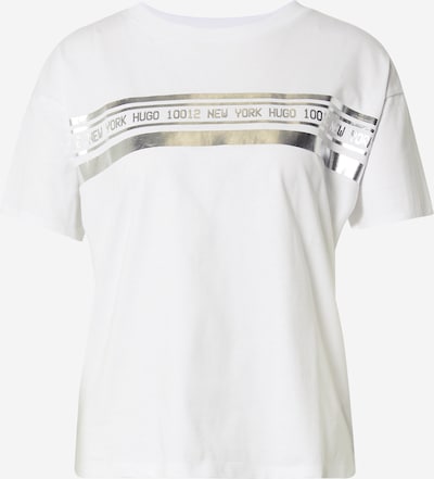HUGO T-shirt i silver / vit, Produktvy