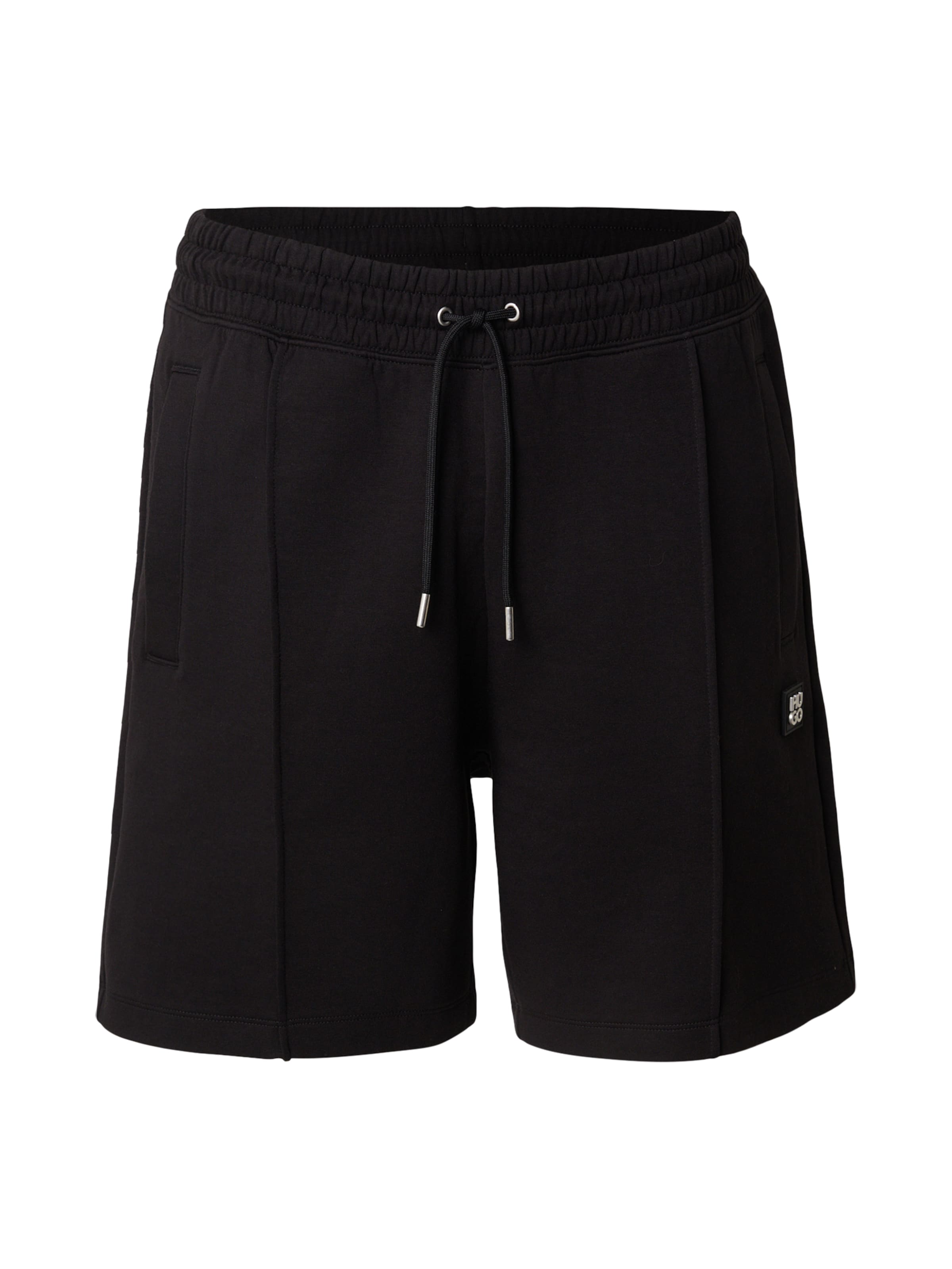 HUGO Широки крачоли Панталон 'Dimac' в черно: отпред