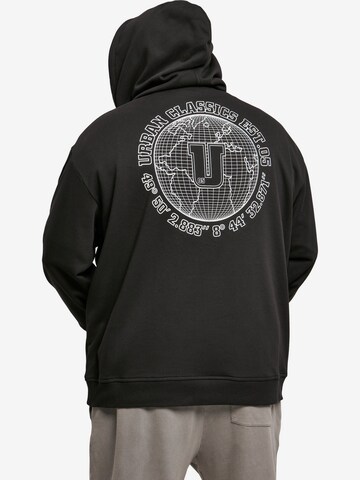 Urban Classics Sweatshirt 'Globetrotter' in Schwarz