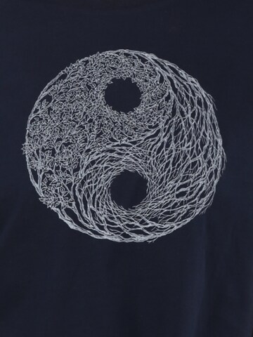 Life-Tree Shirt 'Organic Fairwear Shirt Men Black YinYang' in Black