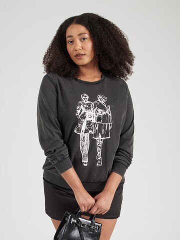 ONLY Carmakoma Sweatshirt in Grau: Vorderseite