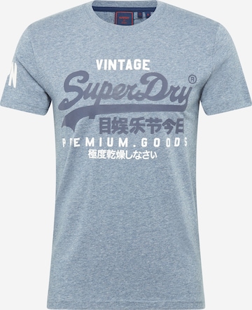 Superdry Tričko – modrá: přední strana