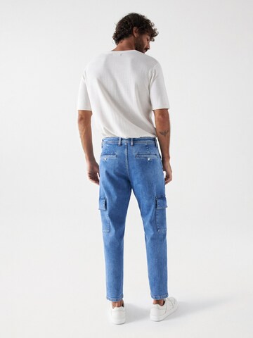 Coupe slim Jeans cargo Salsa Jeans en bleu