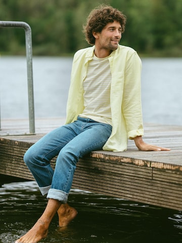 Living Crafts Comfort fit Button Up Shirt 'ROB' in Yellow