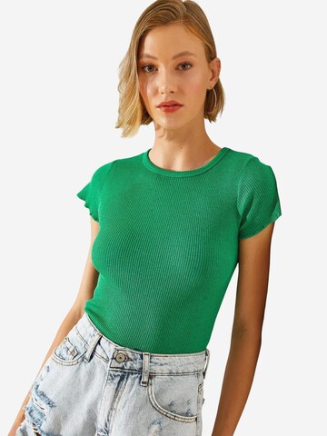 Bianco Lucci Shirt in Green: front