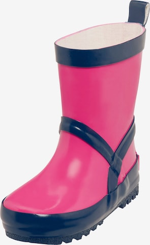 Bottes en caoutchouc PLAYSHOES en rose : devant