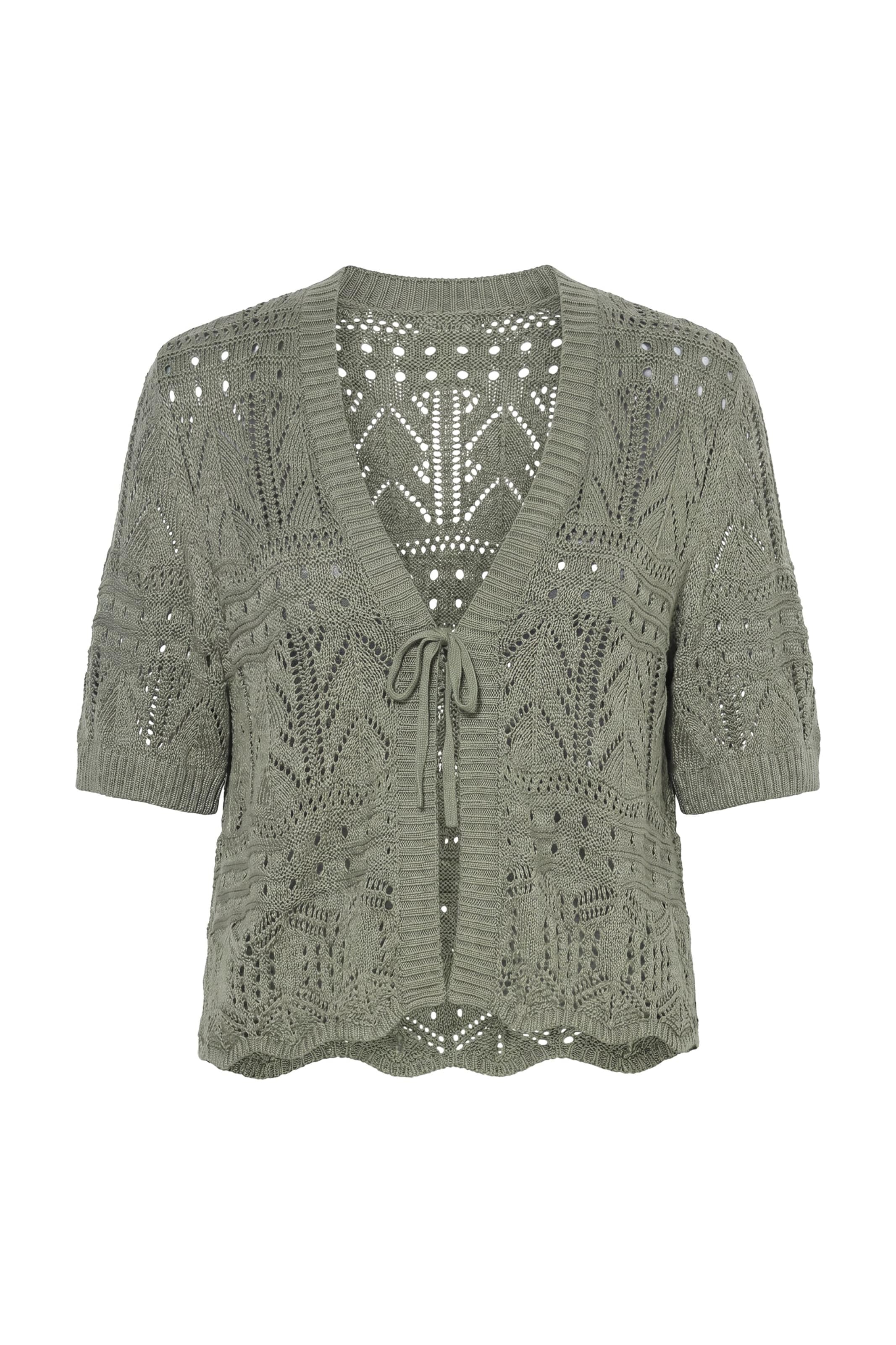Angel of Style Strickjacke in Grün: Vorderseite