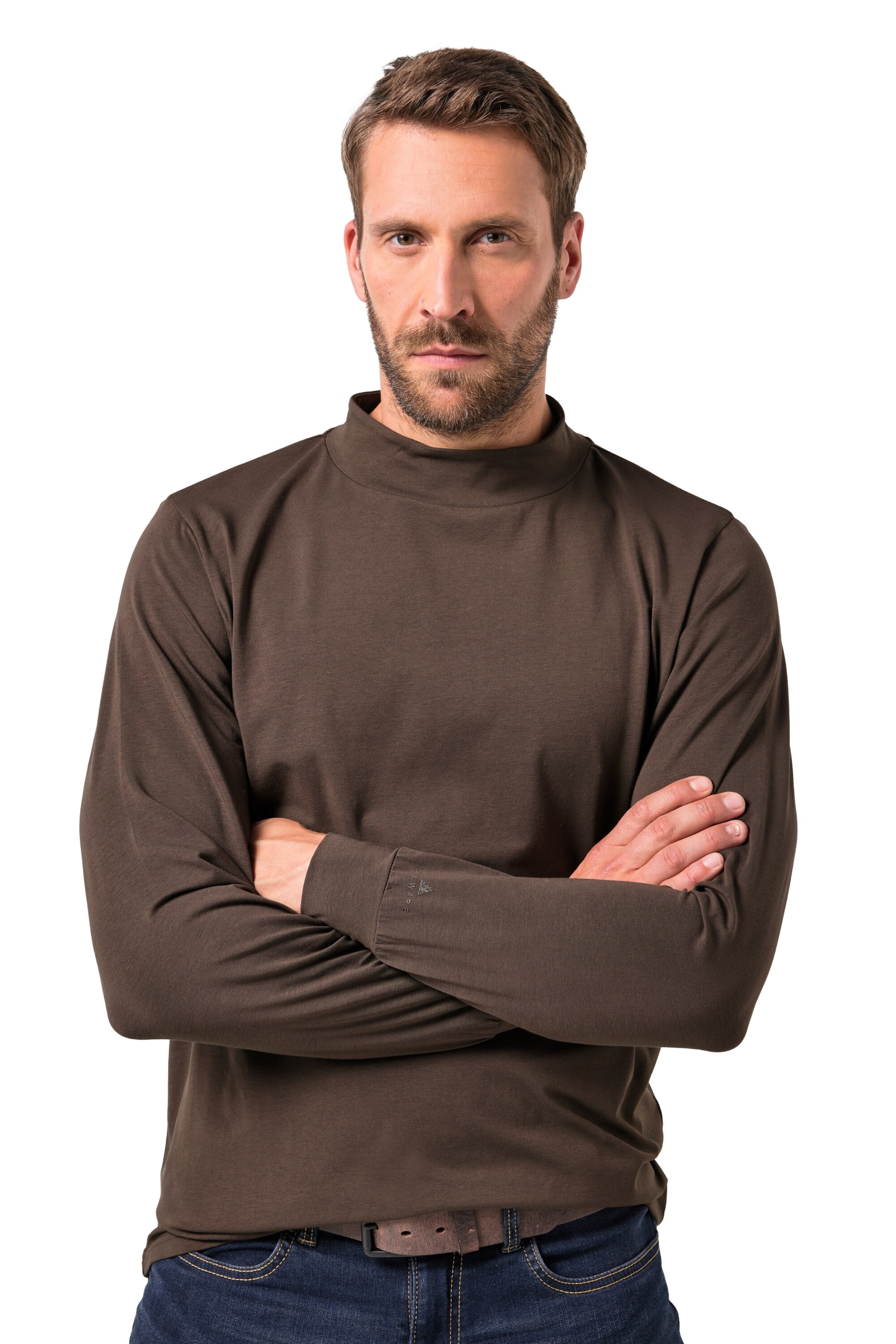 JP1880 Shirt in Bruin: voorkant