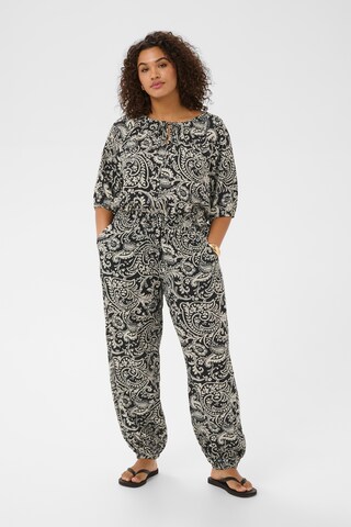 KAFFE CURVE Tapered Hose 'KCberry' in Schwarz: Vorderseite