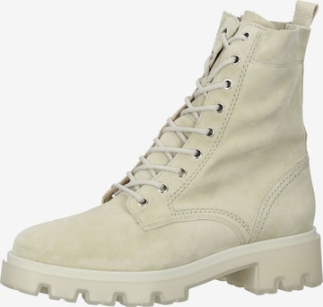 Paul Green Lace-Up Ankle Boots in Beige: front