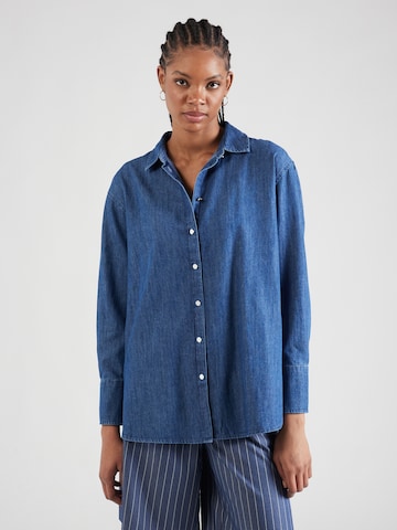 VILA Blouse 'ROWIE' in Blauw: voorkant