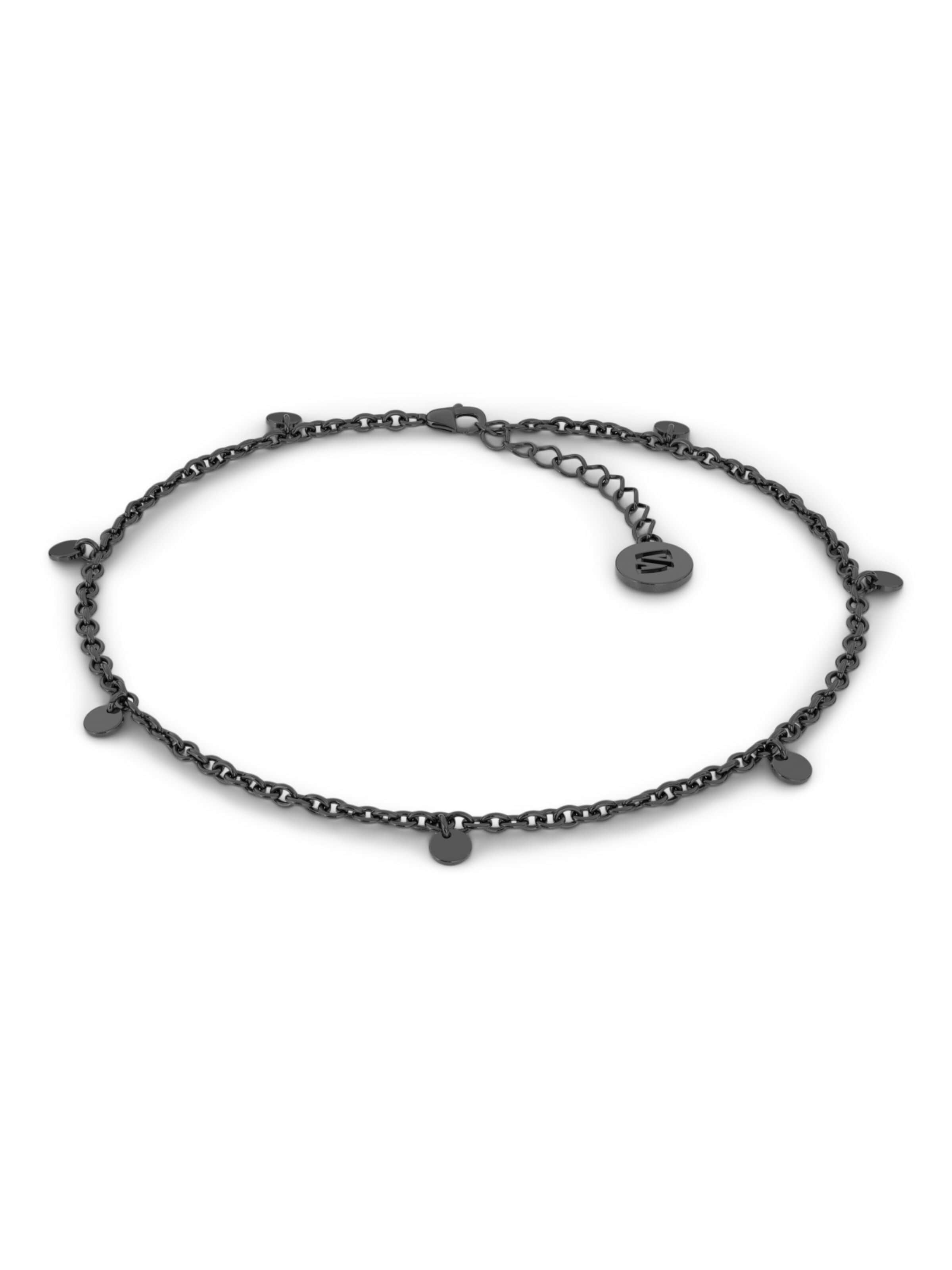 SERASAR Bracelet 'Coin' in Black: front