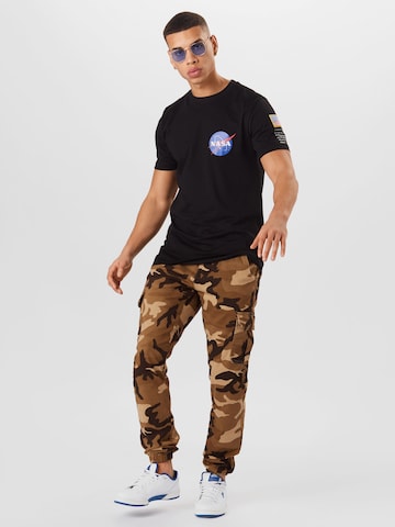 Mister Tee Shirt 'NASA' in Zwart