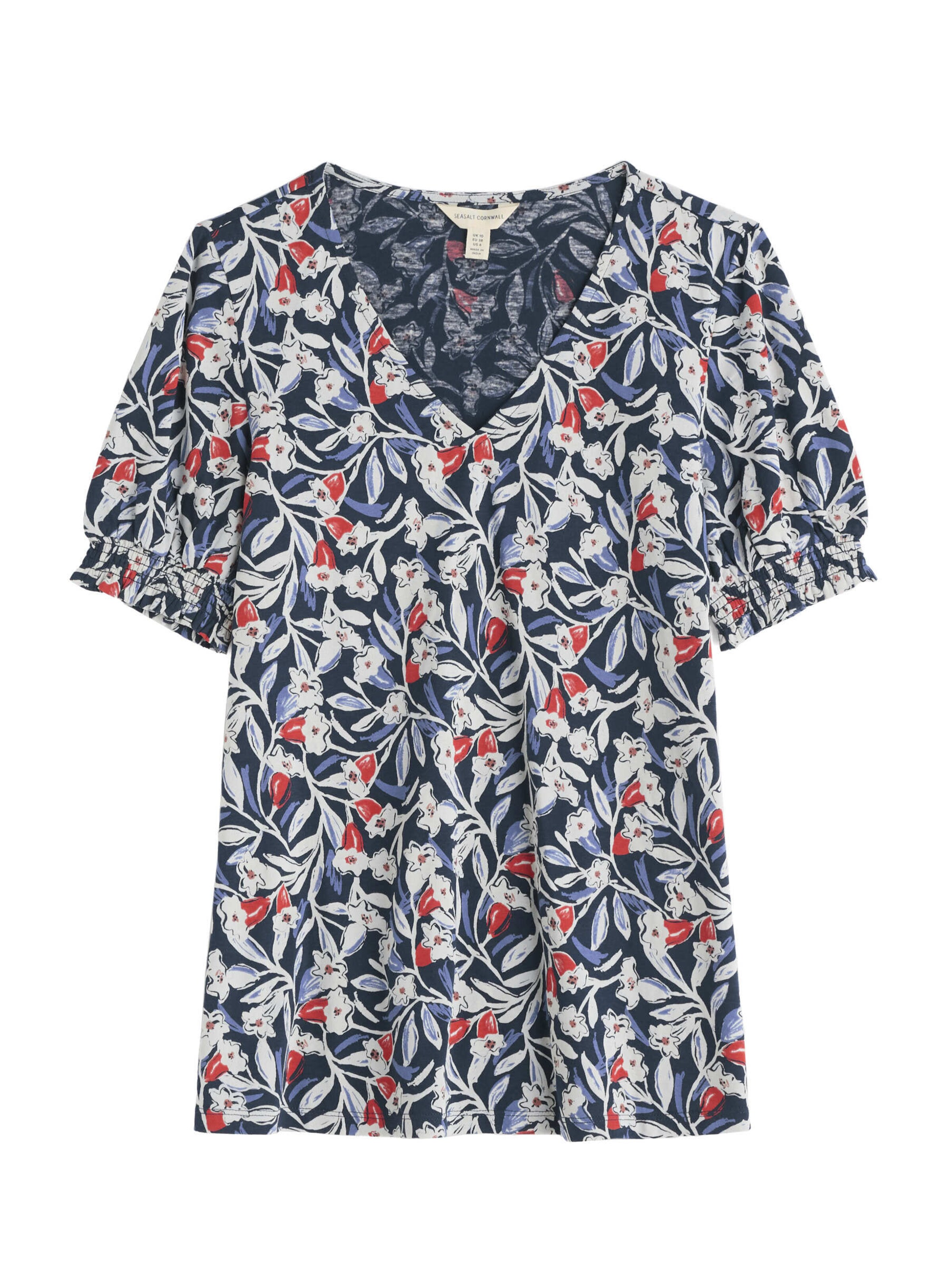 Seasalt Cornwall Top 'Rosehip' in Blue: front