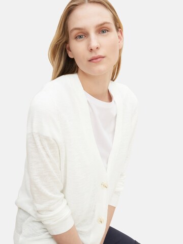 TOM TAILOR Knit Cardigan in White