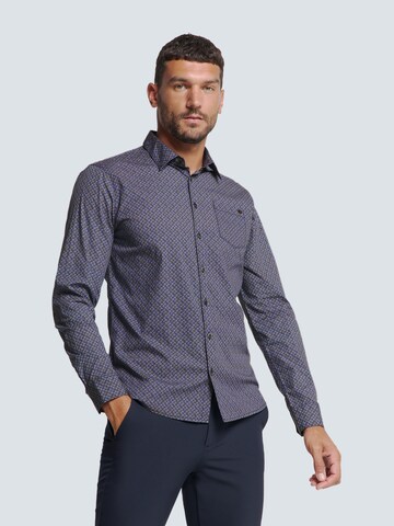 No Excess Regular fit Overhemd in Blauw: voorkant