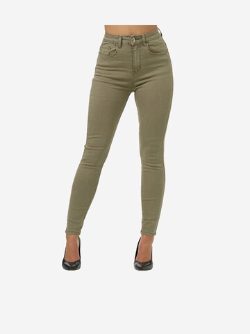 Elara Skinny Jeansy w kolorze zielony