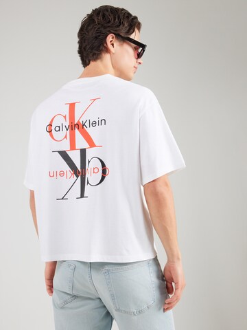 balta Calvin Klein Jeans Marškinėliai 'OBSESSION': priekis