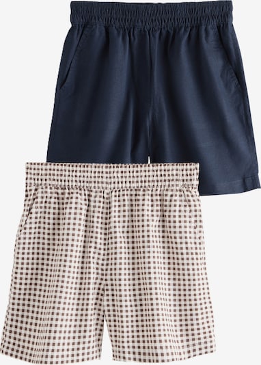 Next Shorts in 32/Petite in ecru / navy / schoko, Produktansicht