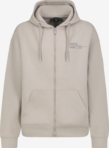 Sublevel Sweatvest in Beige: voorkant