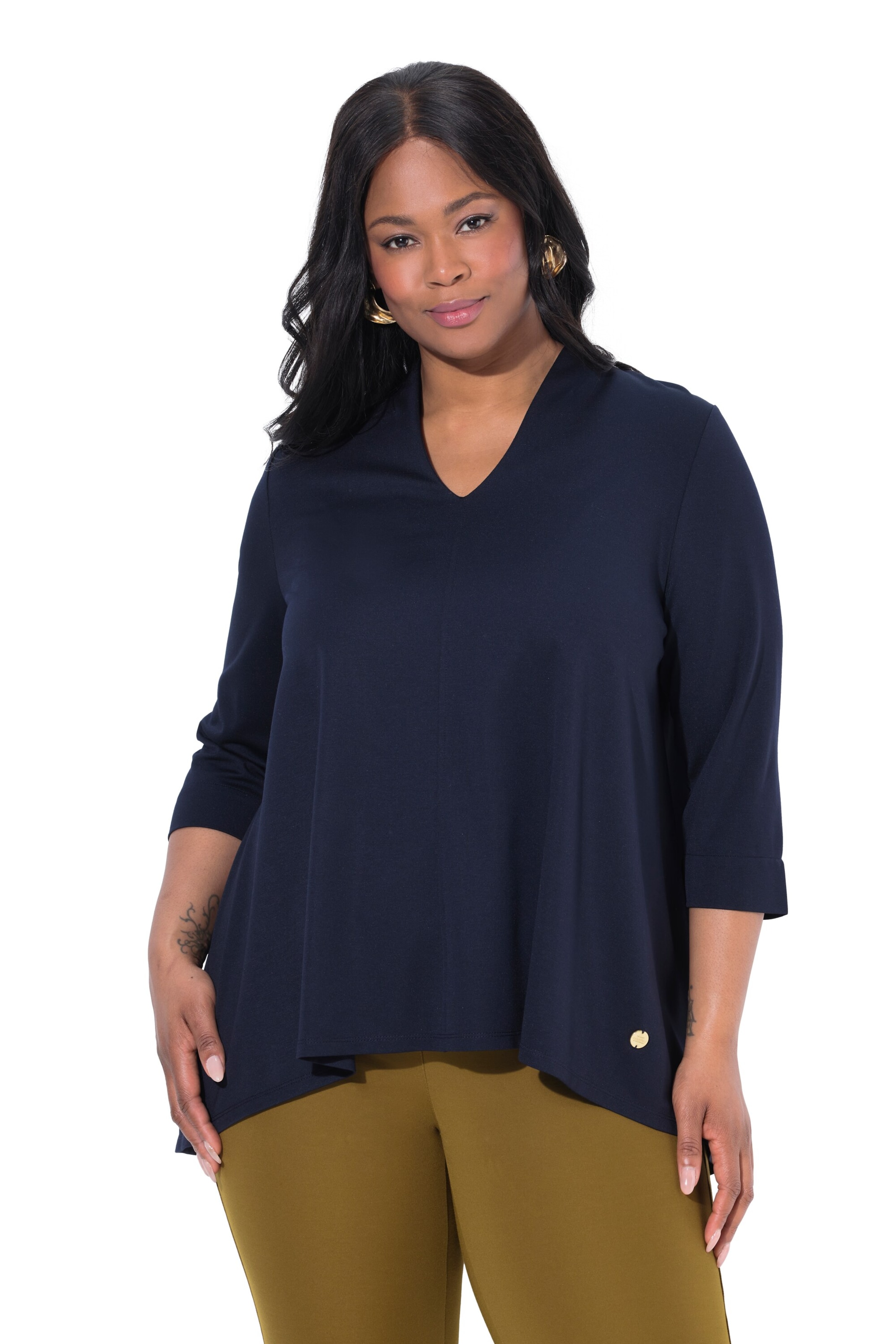 Ulla Popken Blouse in Blue: front