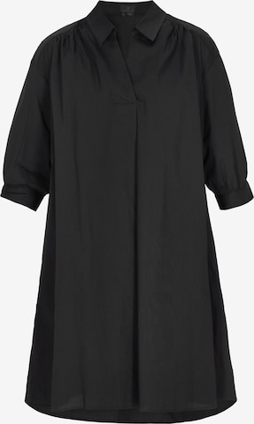 DreiMaster Klassik Košilové šaty 'Classic Look' – černá: přední strana