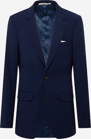 BURTON MENSWEAR LONDON Средняя посадка Деловой пиджак 'Super Skinny Blue Texture Jacket' в Синий: спереди