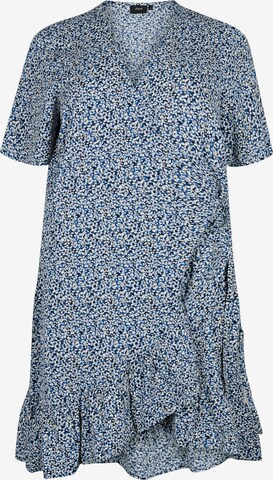 Zizzi Sukienka koszulowa 'CAANNI' w kolorze niebieski: przód