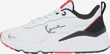 Sneaker bassa 'Hood Runner' di Karl Kani in bianco: frontale