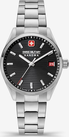 SWISS MILITARY HANOWA Analog Watch 'Roadrunner' in Black: front