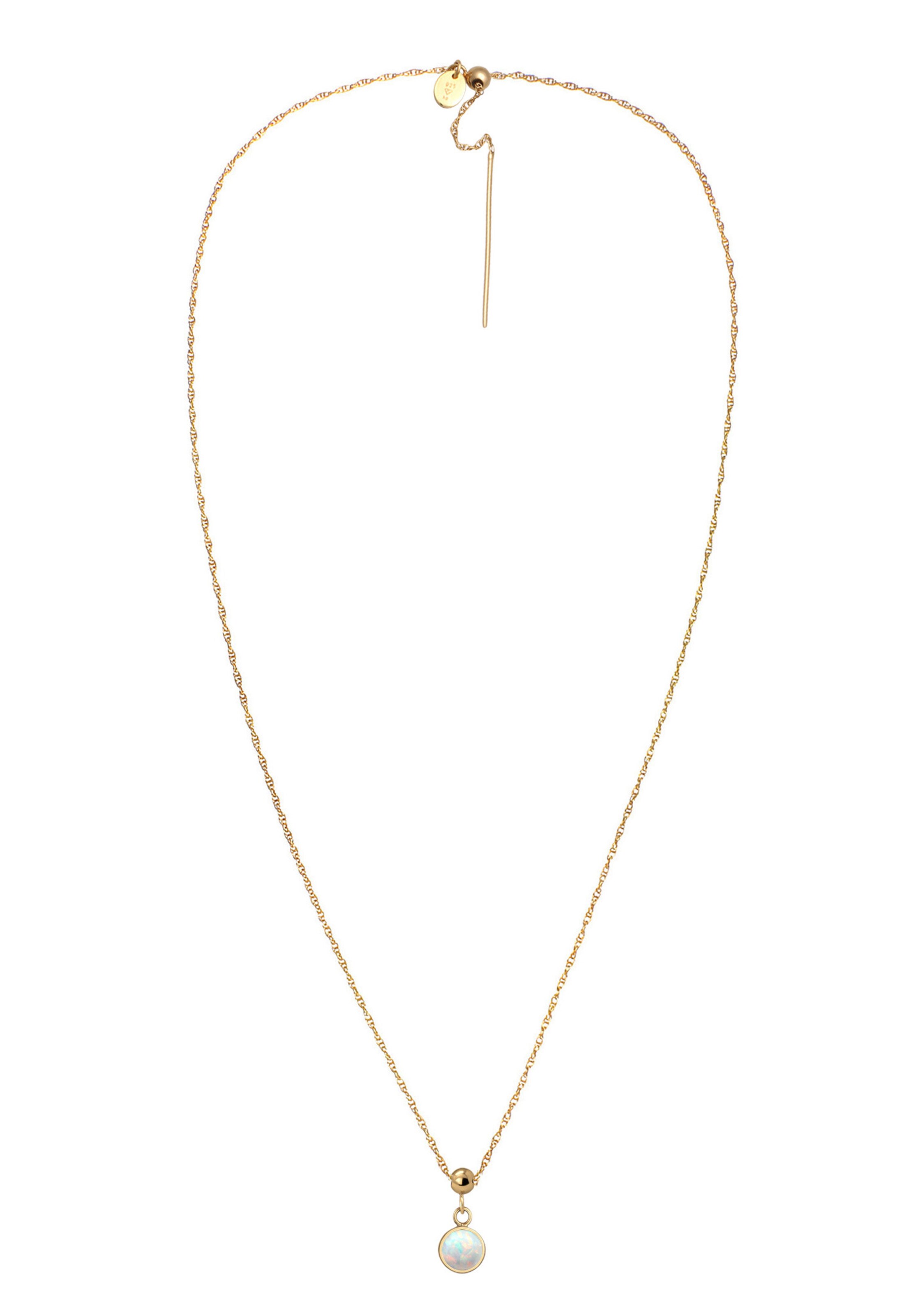 ELLI PREMIUM Halskette 'Geburtsstein Oktober' in Gold: Vorderseite