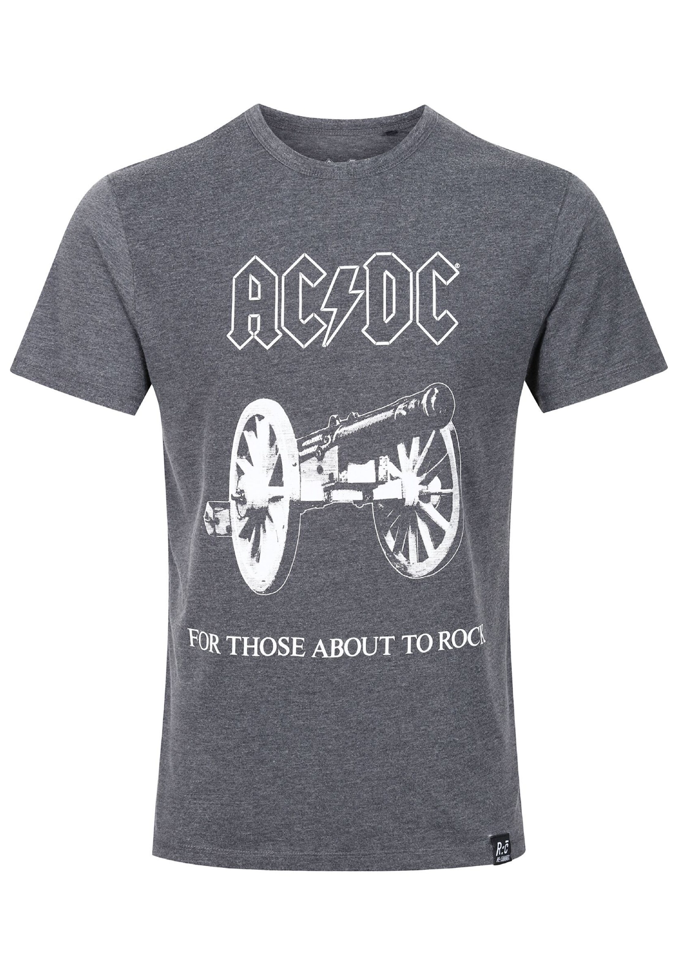 Recovered Shirt 'ACDC 'For Those About Rock'' in Grey: front