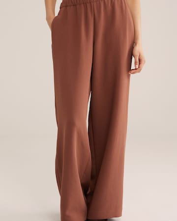 WE Fashion Широкий Штаны в Коричневый