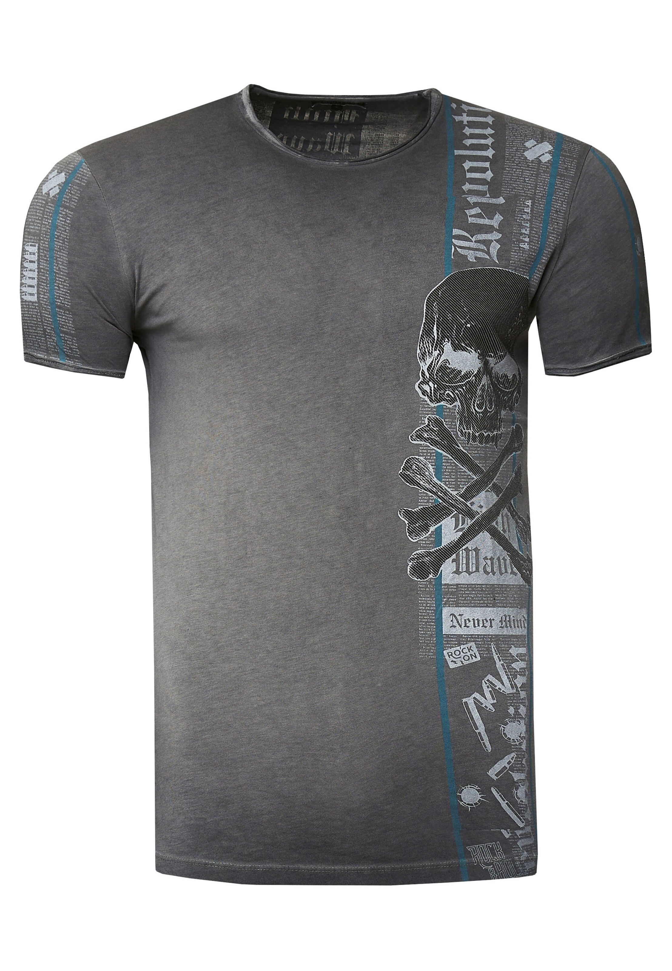 Rusty Neal T-Shirt in Grau: Vorderseite