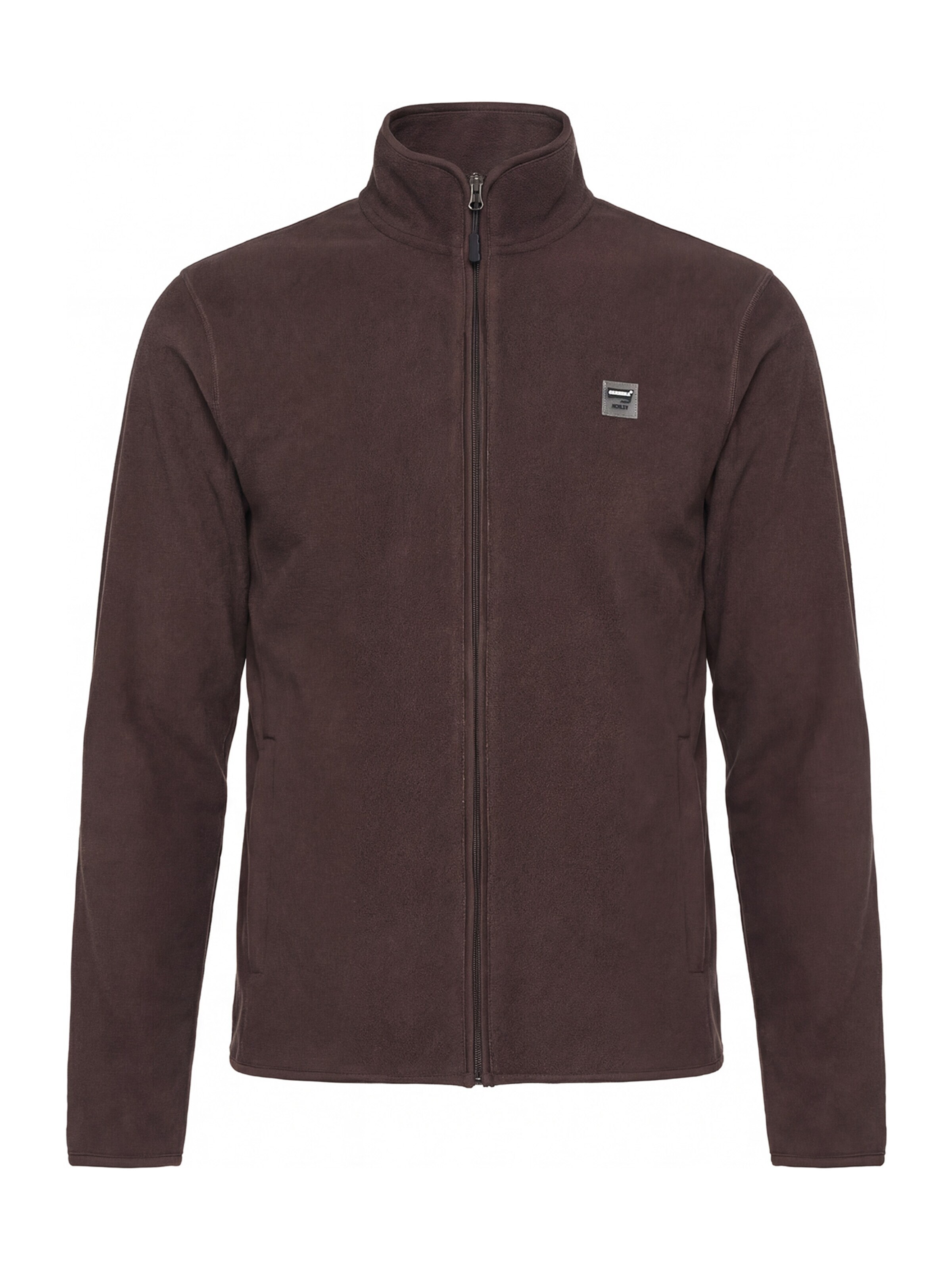 Carrera Jeans Fleece jacket 'Central Zip' in Brown