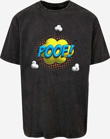 Merchcode T-Shirt 'Poof Comic' in Schwarz: predná strana
