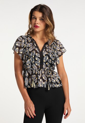 faina Blouse in Zwart: voorkant